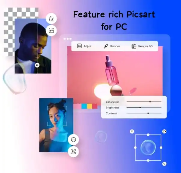 picsart features presentation for PC