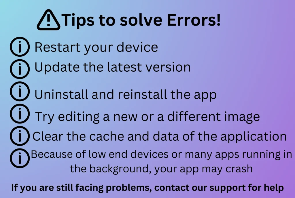 infographics of solving errors